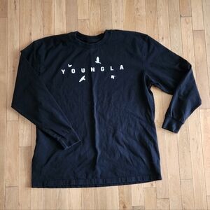 YoungLA Mens Black Long Sleeve Sz L